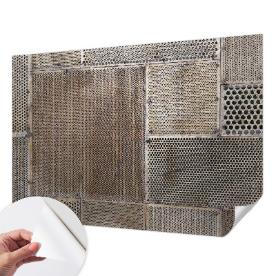 Samolepilna fototapeta za dnevno sobo Kovinski vzorci