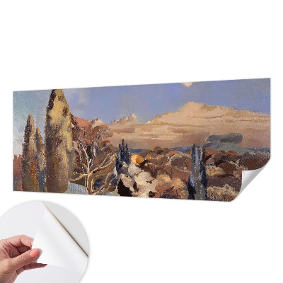Fototapeta za otroško sobo z vzorcem gozdne pokrajine