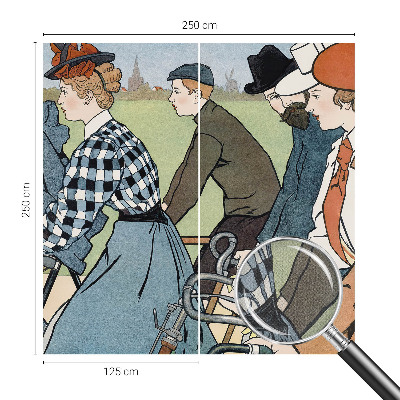 Samolepilna fototapeta Starinski kolesarji