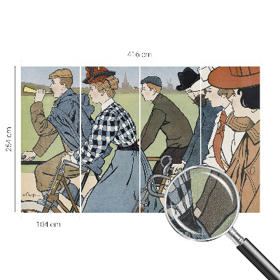 Samolepilna fototapeta Starinski kolesarji