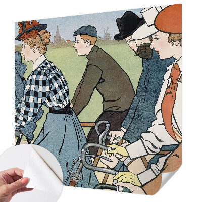 Samolepilna fototapeta Starinski kolesarji