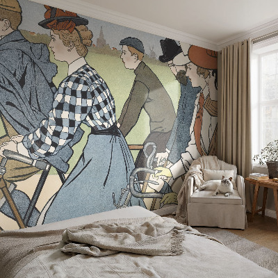 Samolepilna fototapeta Starinski kolesarji