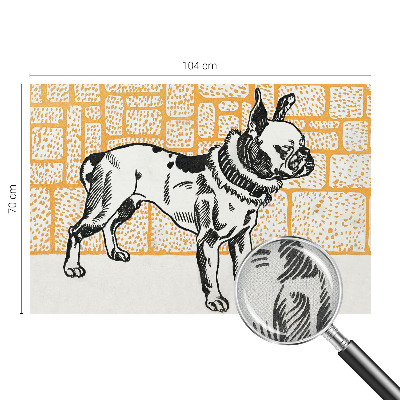 Samolepilna fototapeta za dnevno sobo Retro pes