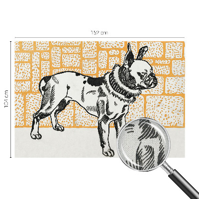 Samolepilna fototapeta za dnevno sobo Retro pes