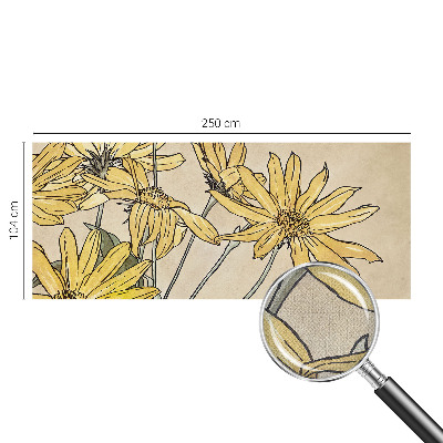 3D fototapeta z akvarelnim motivom rož