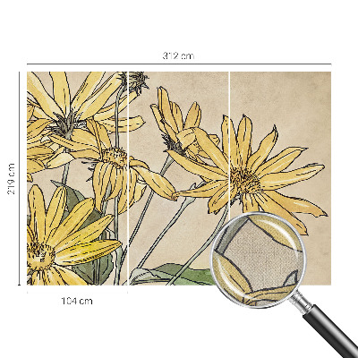 3D fototapeta Akvarelne rože