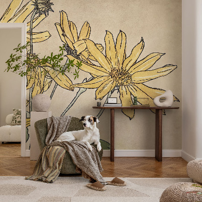 3D fototapeta Akvarelne rože