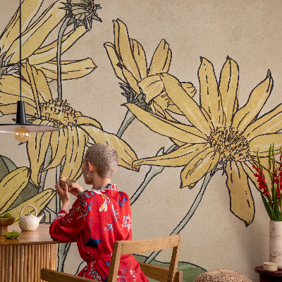 3D fototapeta Akvarelne rože