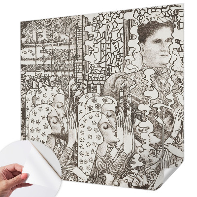 Otroška fototapeta z motivom cvetličnih portretov