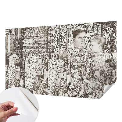 Otroška fototapeta z motivom cvetličnih portretov