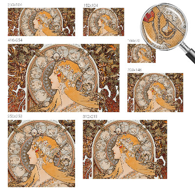 Samolepilna fototapeta za dnevno sobo z zodiakalnim motivom v elegantnem dizajnu