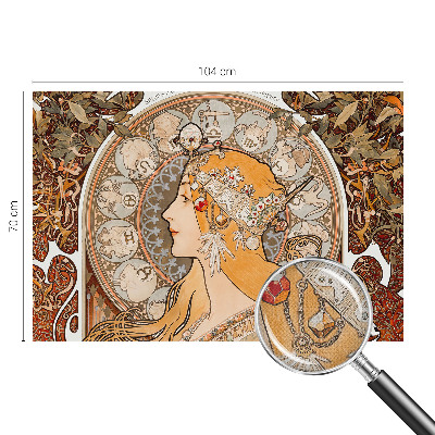 Samolepilna fototapeta za dnevno sobo z zodiakalnim motivom v elegantnem dizajnu