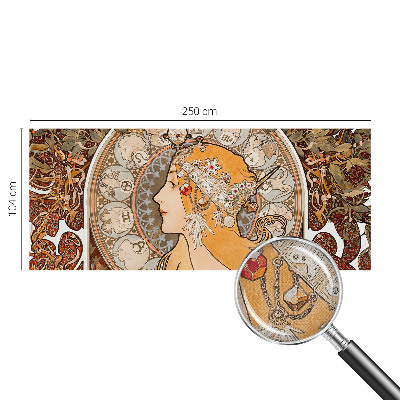 Samolepilna fototapeta za dnevno sobo z zodiakalnim motivom v elegantnem dizajnu