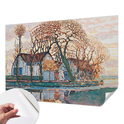 Samolepilna fototapeta z motivom idilične pokrajine