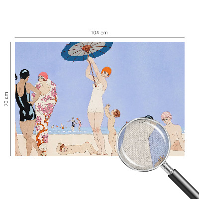 Samolepilna fototapeta za spalnico z motivom retro plaže