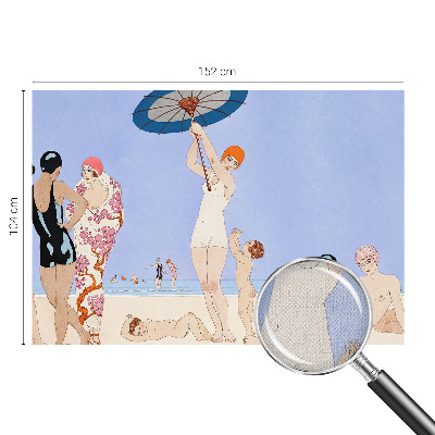 Samolepilna fototapeta za spalnico z motivom retro plaže