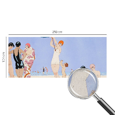 Samolepilna fototapeta za spalnico z motivom retro plaže