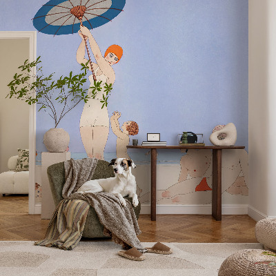 Samolepilna fototapeta za spalnico Retro plaža