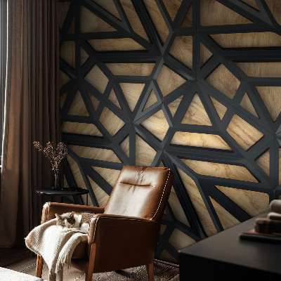 Fototapeta za otroško sobo z geometrijskim vzorcem povezav