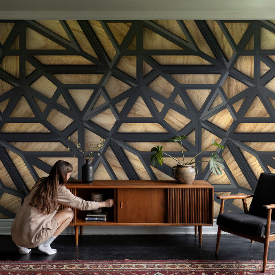 Fototapeta za otroško sobo z geometrijskim vzorcem povezav