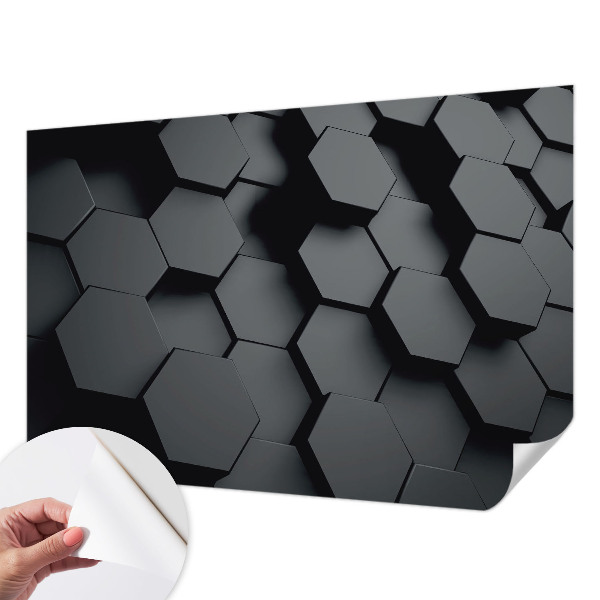 Otroška fototapeta z 3D šesterokotniki