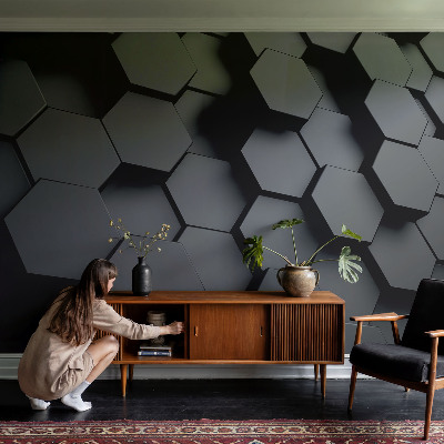 Otroška fototapeta 3D šesterokotniki