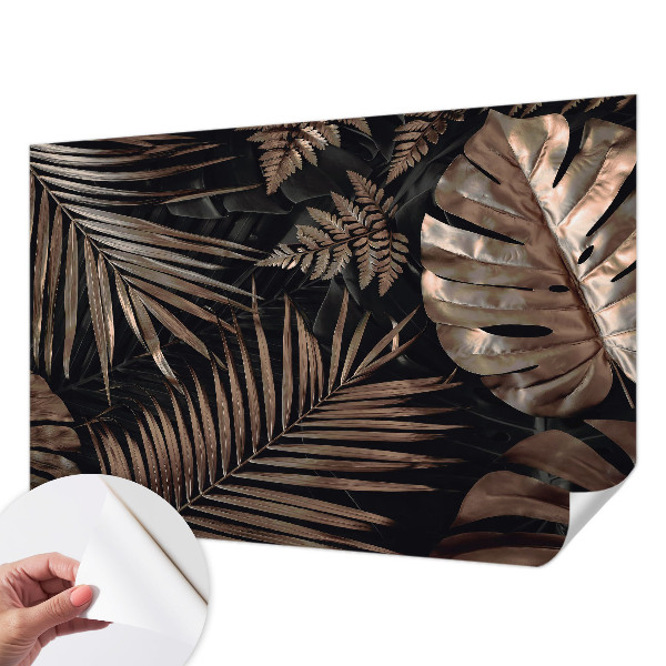 Samolepilna fototapeta za dnevno sobo Eksotični listi