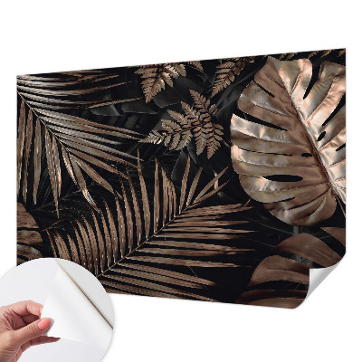 Samolepilna fototapeta za dnevno sobo Eksotični listi