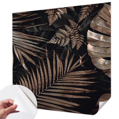 Samolepilna fototapeta za dnevno sobo Eksotični listi