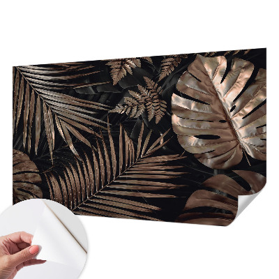 Samolepilna fototapeta za dnevno sobo Eksotični listi