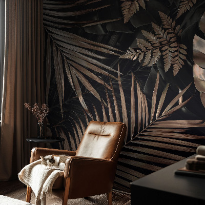 Samolepilna fototapeta za dnevno sobo Eksotični listi