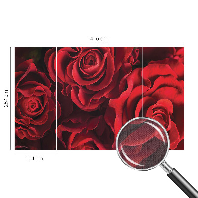 3D fototapeta z motivom rdečih vrtnic