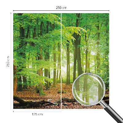 Fototapeta za otroško sobo z motivom zelenega gozda