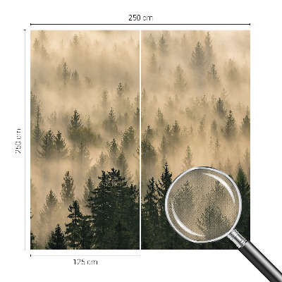 Samolepilna fototapeta za spalnico z motivom gozdne megle