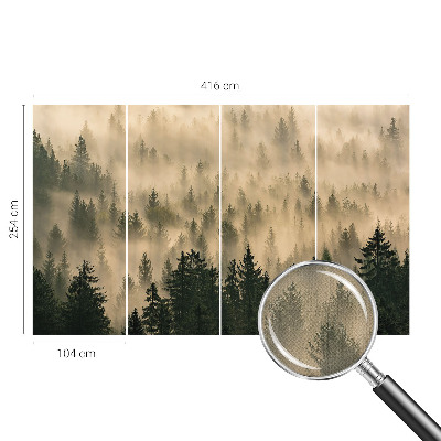 Samolepilna fototapeta za spalnico z motivom gozdne megle