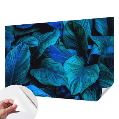 Samolepilna fototapeta za dnevno sobo Modri ​​listi