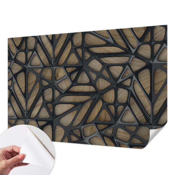 Samolepilna fototapeta za spalnico Lesena mreža