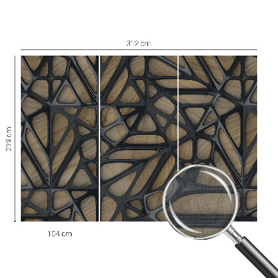 Samolepilna fototapeta za spalnico Lesena mreža