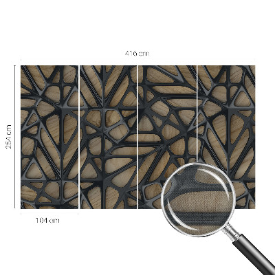 Samolepilna fototapeta za spalnico Lesena mreža