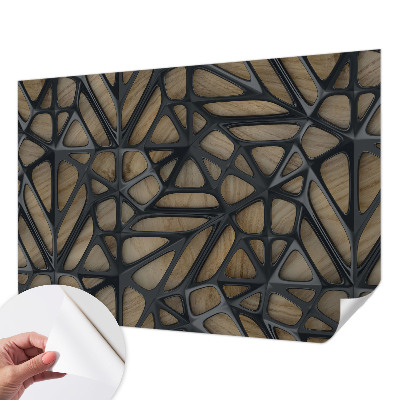 Samolepilna fototapeta za spalnico Lesena mreža