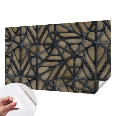 Samolepilna fototapeta za spalnico Lesena mreža