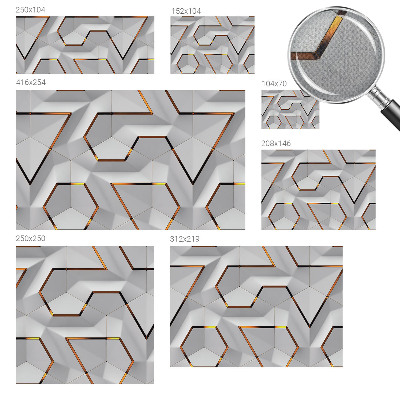 Samolepilna fototapeta za dnevno sobo Tridimenzionalni vzorci