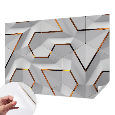 Samolepilna fototapeta za dnevno sobo Tridimenzionalni vzorci