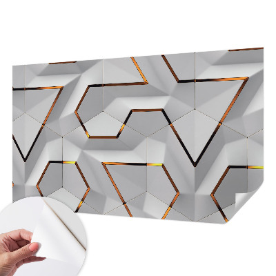 Samolepilna fototapeta za dnevno sobo Tridimenzionalni vzorci