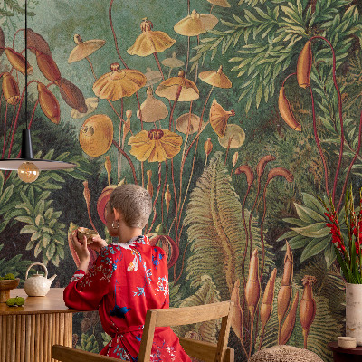 Samolepilna fototapeta za dnevno sobo Eksotični vrt