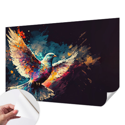 Samolepilna fototapeta za spalnico Barvita ptica