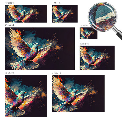 Samolepilna fototapeta za spalnico Barvita ptica