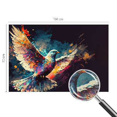 Samolepilna fototapeta za spalnico Barvita ptica