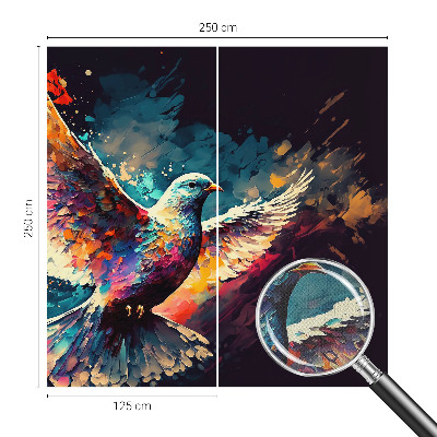 Samolepilna fototapeta za spalnico z motivom barvite ptice