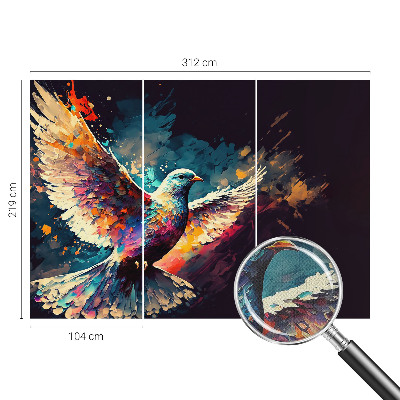 Samolepilna fototapeta za spalnico z motivom barvite ptice